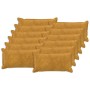 Párna huzat 12 pcs houten sárga 40 x 80 cm mikroszálas plüss