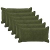Párna huzat 6 pcs houten zöld 40 x 80 cm mikroszálas plüss