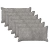 Párna huzat 6 pcs houten világosszürke 40 x 80 cm