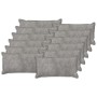 Párna huzat 12 pcs houten világosszürke 40 x 80 cm