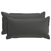 Párna huzat 2 db houten antracitszürke 40 x 80 cm poliészter