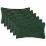 Párna huzat 6 pcs houten sötétzöld 40 x 80 cm bouclé
