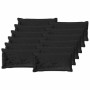 Párna huzat 12 pcs houten fekete 40 x 80 cm flanell