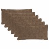 Párna huzat 6 db houten világos barna 40 x 80 cm műnyúl szőr