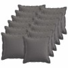 Párna huzat 12 pcs houten világosszürke 45 x 45 cm műlenszövet