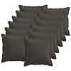 Párna huzat 12 pcs houten sötétszürke 45 x 45 cm műlenszövet
