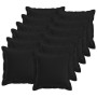 Párna huzat 12 pcs houten fekete 45 x 45 cm műlenszövet
