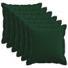 Párna huzat 6 pcs houten sötétzöld 45 x 45 cm műlenszövet