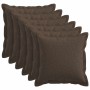 Párna huzat 6 pcs houten tópszínű 45 x 45 cm műlenszövet