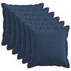 Párna huzat 6 pcs houten kék 45 x 45 cm műlenszövet