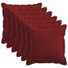 Párna huzat 6 pcs houten bordó 45 x 45 cm műlenszövet