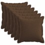 Párna huzat 6 pcs houten barna 45 x 45 cm műlenszövet