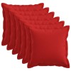 Párna huzat 6 pcs houten piros 45 x 45 cm műlenszövet
