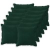Párna huzat 12 pcs houten sötétzöld 45 x 45 cm bársony
