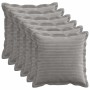 Párna huzat 6 db houten világosszürke 45 x 45 cm cord