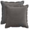 Párna huzat 2 db houten sötétszürke 45 x 45 cm cord