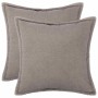 Párna huzat 2 pcs houten világosszürke 45 x 45 cm bouclé