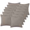Párna huzat 12 pcs houten világosszürke 45 x 45 cm bouclé