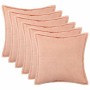 Párna huzat 6 pcs houten rózsaszín 45 x 45 cm bouclé