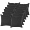 Párna huzat 12 pcs houten sötétszürke 45 x 45 cm bouclé