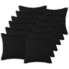 Párna huzat 12 pcs houten fekete 45 x 45 cm bouclé