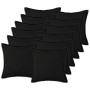 Párna huzat 12 pcs houten fekete 45 x 45 cm bouclé