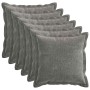 Párna huzat 6 db houten sötétszürke 45 x 45 cm chenille szövet