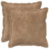Párna huzat 2 pcs houten tópszínű 45 x 45 cm mikroszálas plüss