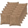 Párna huzat 12 pcs houten tópszínű 45 x 45 cm mikroszálas plüss