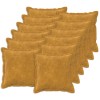 Párna huzat 12 pcs houten sárga 45 x 45 cm mikroszálas plüss