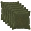 Párna huzat 6 pcs houten zöld 45 x 45 cm mikroszálas plüss