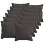Párna huzat 12 pcs houten sötétszürke 50 x 50 cm műlenszövet