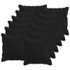 Párna huzat 12 pcs houten fekete 50 x 50 cm műlenszövet