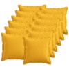 Párna huzat 12 pcs houten világos sárga 50 x 50 cm műlenszövet