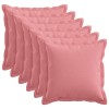 Párna huzat 6 pcs houten rózsaszín 50 x 50 cm műlenszövet