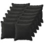Párna huzat 12 pcs houten fekete 50 x 50 cm bársony
