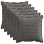 Párna huzat 6 db houten sötétszürke 50 x 50 cm cord