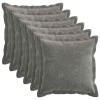 Párna huzat 6 pcs houten sötétszürke 50 x 50 cm chenille szövet