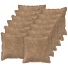 Párna huzat 12 pcs houten tópszínű 50 x 50 cm mikroszálas plüss