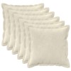 Párna huzat 6 pcs houten krémszínű 50 x 50 cm mikroszálas plüss