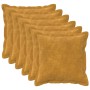 Párna huzat 6 pcs houten sárga 50 x 50 cm mikroszálas plüss