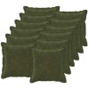 Párna huzat 12 pcs houten zöld 50 x 50 cm mikroszálas plüss