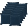 Párna huzat 12 pcs houten kék 50 x 50 cm mikroszálas plüss