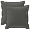 Párna huzat 2 db houten antracitszürke 50 x 50 cm poliészter