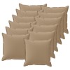 Párna huzat 12 db houten tópszínű 50 x 50 cm poliészter