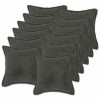Párna huzat 12 pcs houten sötétszürke 50 x 50 cm bouclé