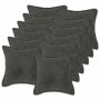 Párna huzat 12 pcs houten sötétszürke 50 x 50 cm bouclé