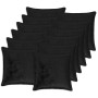 Párna huzat 12 pcs houten fekete 50 x 50 cm flanell