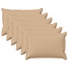 Párna huzat 6 pcs houten krémszínű 50 x 70 cm műlenszövet