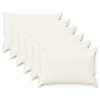 Párna huzat 6 pcs houten fehér 50 x 70 cm műlenszövet